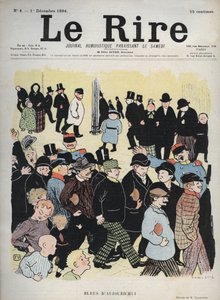 Obálka novin “” Le Rire””, č. 4, 1. prosince 1894: Blues dneška - kresba Felixe Vallottona od Felix Edouard Vallotton