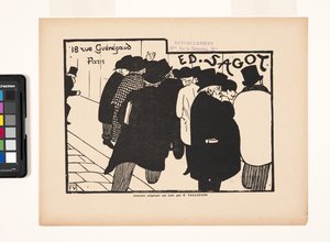 Ed Sagot--Lovers Of Prints (dřevěný tisk) od Felix Edouard Vallotton