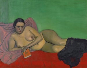 Nahá žena držící knihu, 1924. od Felix Edouard Vallotton