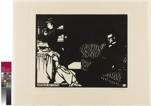 Příprava na návštěvu, deska osm z Intimacies, 1898 od Felix Edouard Vallotton