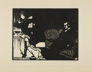 Příprava na návštěvu, deska osm z Intimacies, 1898 od Felix Edouard Vallotton