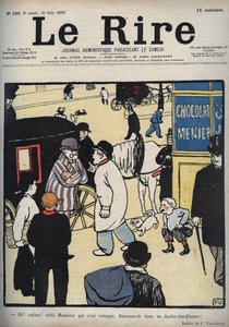 Ahoj! Trenér! Obálka novin „“ Le Rire “, z 23. června 1898 kresba Felixe Vallottona od Felix Edouard Vallotton