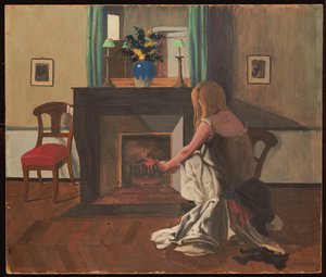 Interiér se ženou v noční košili, 1899 od Felix Edouard Vallotton