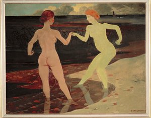 Paní a sluha od Felix Edouard Vallotton