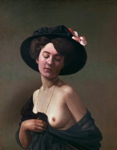Dáma v černém klobouku, 1908 od Felix Edouard Vallotton