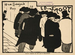 Les Amateurs d? Estampes, hospoda. 1892 od Felix Edouard Vallotton