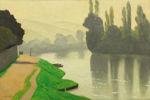 Ranní mlha v Andelys, 1917. od Felix Edouard Vallotton