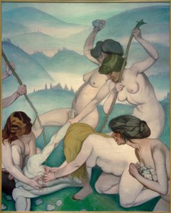 Orfeus zavražděn od Felix Edouard Vallotton
