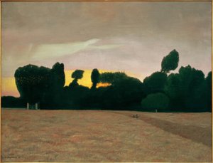 Krajina v Normandii, zapadající slunce od Felix Edouard Vallotton