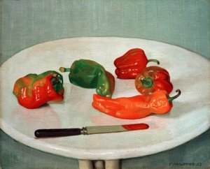 červené papriky od Felix Edouard Vallotton
