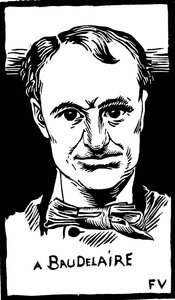 Portrét Charlese Baudelaira (1821-1867) od Felix Edouard Vallotton
