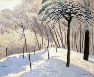 Zasněžená krajina v Bois de Boulogne; Sněhová krajina v Bois de Boulogne, 1905 od Felix Edouard Vallotton