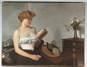 Švýcarsko, Bern, Femme Lisant (čtená žena) od Felix Edouard Vallotton