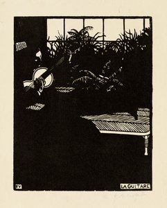 Kytara, ze série "Hudební nástroje", V, 1897 od Felix Edouard Vallotton