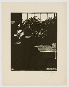 Kytara, ze série "Hudební nástroje", V, 1897 od Felix Edouard Vallotton