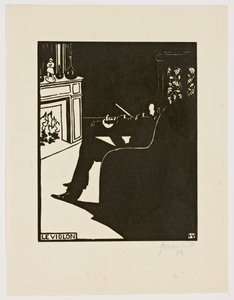 Housle, ze série "Hudební nástroje", 1896-97 od Felix Edouard Vallotton