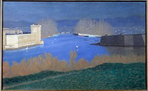 Pohled na přístav Marseille Obraz Felixe Vallottona (1865-1925) 1901 Soukromá sbírka - Pohled na přístav Marseille. Obraz Felixe Vallottona (1865-1925) od Felix Edouard Vallotton