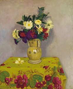 Žluté sedmikrásky a různé květiny, 1911 od Felix Edouard Vallotton