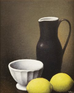 Bowl and Lemons, cca 1930 (olej na plátně)