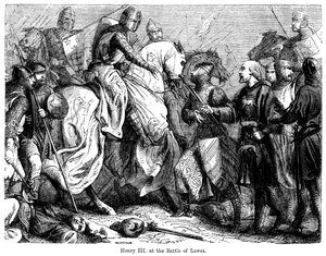 Jindřich III v bitvě u Lewes, 14. května 1264.