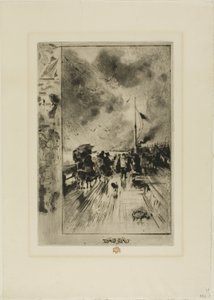 Molo v Anglii od Felix Hilaire Buhot