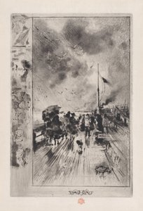Molo v Anglii, 1879. od Felix Hilaire Buhot