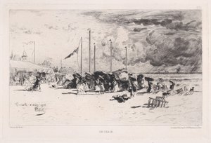 Bouře v Trouville, 1874. od Felix Hilaire Buhot
