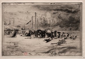 Bouře v Trouville, 1874. od Felix Hilaire Buhot