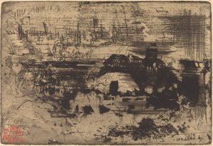 English Cottages, c. 1879. od Felix Hilaire Buhot