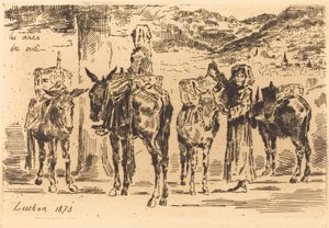 Listy oslů z jihu, 1873. od Felix Hilaire Buhot