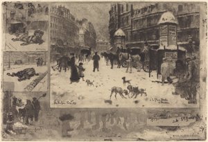 Zima v Paříži Zima v Paříži, 1879. od Felix Hilaire Buhot