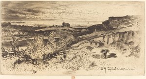 Kaple Saint-Michel v Estre. od Felix Hilaire Buhot