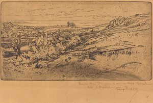 Kaple Saint-Michel v Estre Druhá verze. od Felix Hilaire Buhot