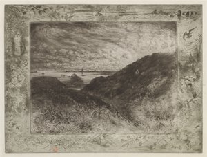 Útes: Saint-Malo Bay od Felix Hilaire Buhot