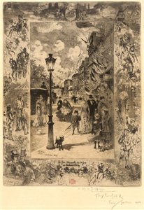 Národní den na Boulevard Clichy (státní svátek na Boulevard de Clichy) od Felix Hilaire Buhot