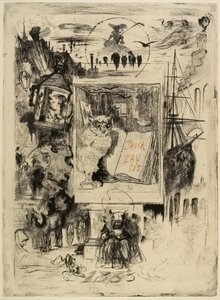 Sova, 1883 od Felix Hilaire Buhot