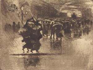Le Petit Enterrement Pohřeb - malý talíř, 1878. od Felix Hilaire Buhot