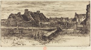 The Great Cottages, 1881. od Felix Hilaire Buhot