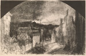 Montmartre 14. července (Den Bastily na Montmartru) od Felix Hilaire Buhot