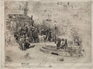 Place Pigalle v roce 1878 od Felix Hilaire Buhot
