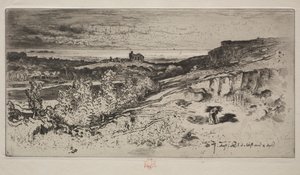 Kaple Saint-Michel v LEstre, 1881. od Felix Hilaire Buhot