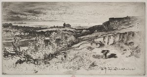 Kaple Saint-Michel v Estre od Felix Hilaire Buhot