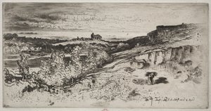 Kaple Saint-Michel v lEstre, 1881. od Felix Hilaire Buhot