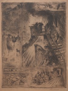 The Crossing, c. 1880. od Felix Hilaire Buhot