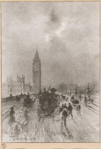 Victoria Clock Tower v Londýně, 1892. od Felix Hilaire Buhot