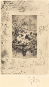 Titulní strana dopisů z mého mlýna, c. 1885. od Felix Hilaire Buhot