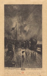 A Landing in England Landing in England, 1879. od Felix Hilaire Buhot
