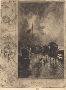 A Landing in England Landing in England, 1879. od Felix Hilaire Buhot