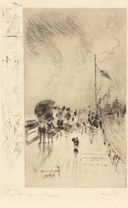 Molo v Anglii, 1879. od Felix Hilaire Buhot