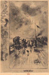 Molo v Anglii, 1879. od Felix Hilaire Buhot